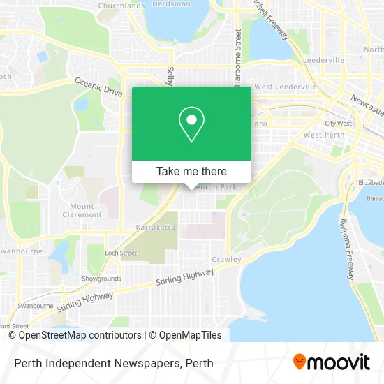 Mapa Perth Independent Newspapers