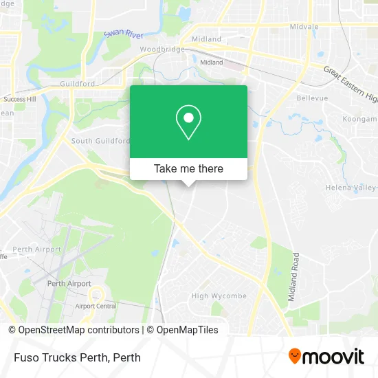 Mapa Fuso Trucks Perth