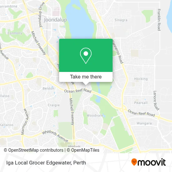 Mapa Iga Local Grocer Edgewater