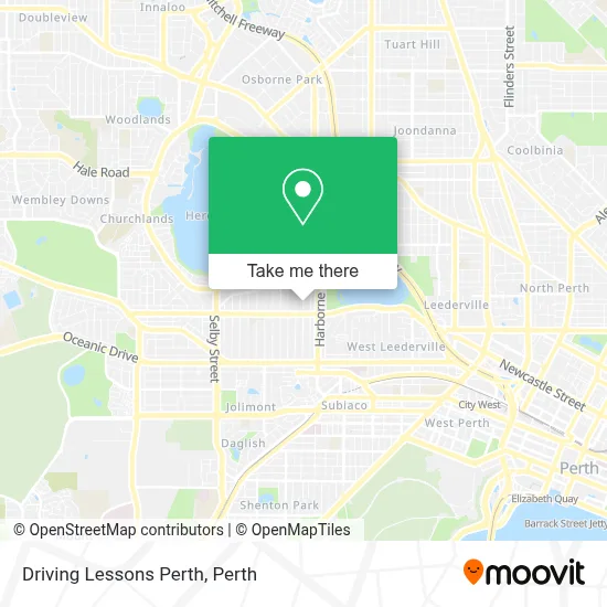 Driving Lessons Perth map