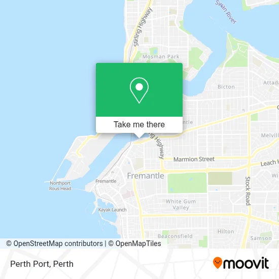 Mapa Perth Port