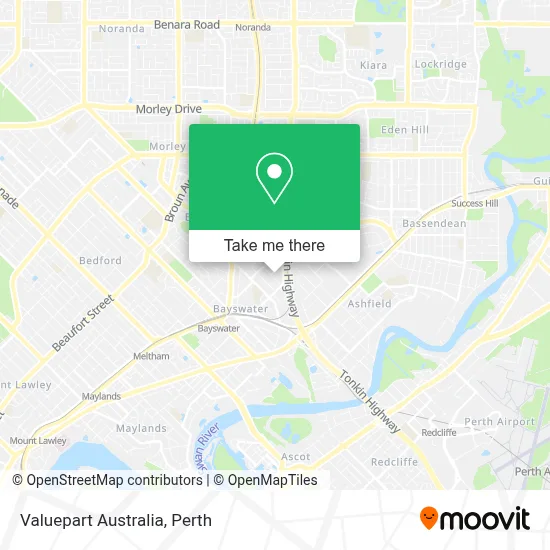 Mapa Valuepart Australia