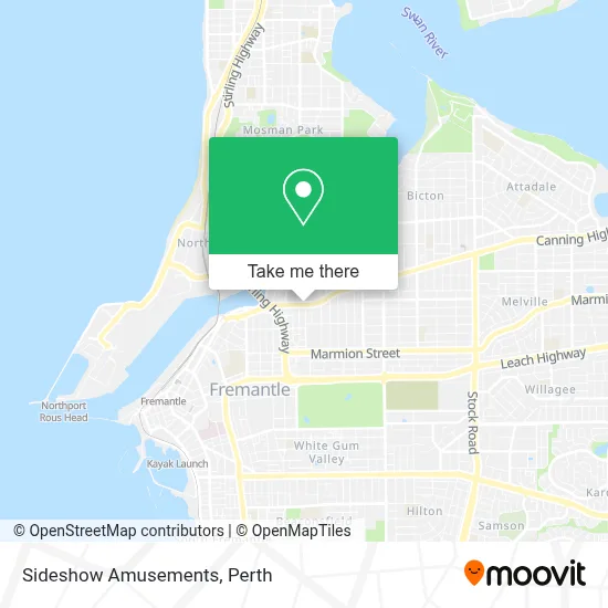 Mapa Sideshow Amusements