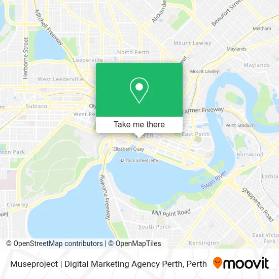 Mapa Museproject | Digital Marketing Agency Perth