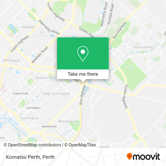 Mapa Komatsu Perth
