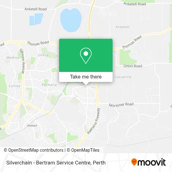 Mapa Silverchain - Bertram Service Centre