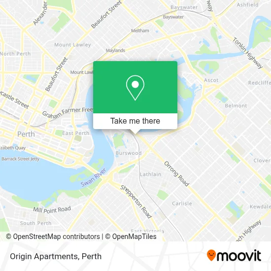 Mapa Origin Apartments