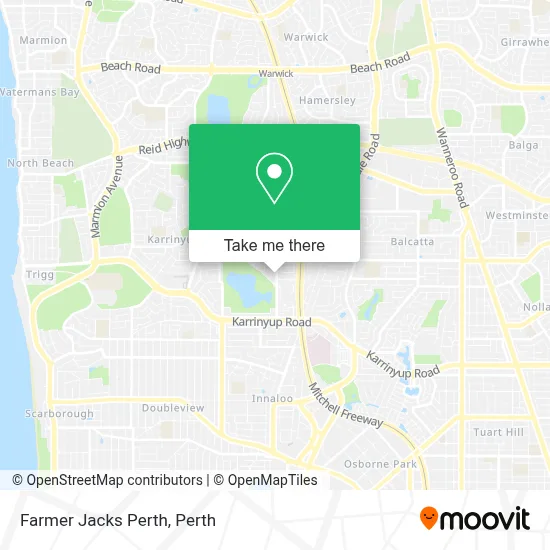Mapa Farmer Jacks Perth