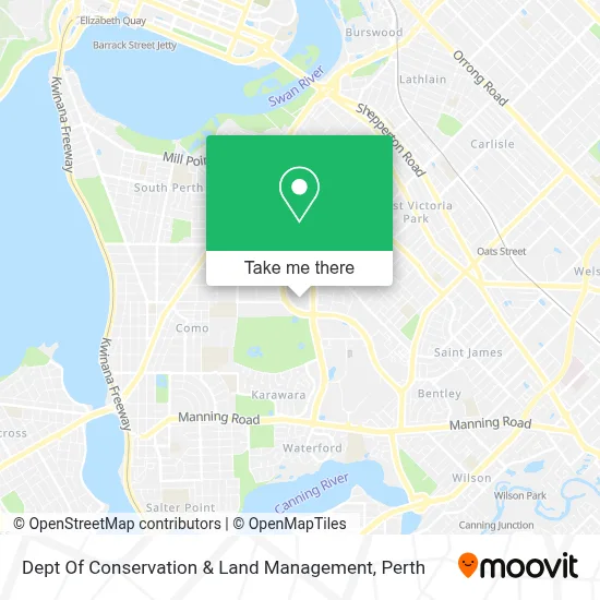 Mapa Dept Of Conservation & Land Management
