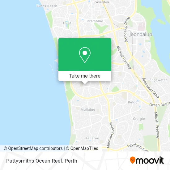 Mapa Pattysmiths Ocean Reef