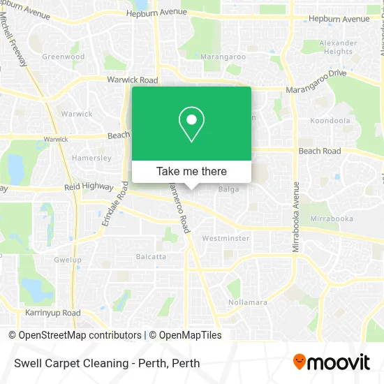 Mapa Swell Carpet Cleaning - Perth