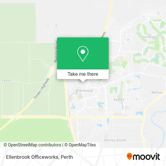 Ellenbrook Officeworks map