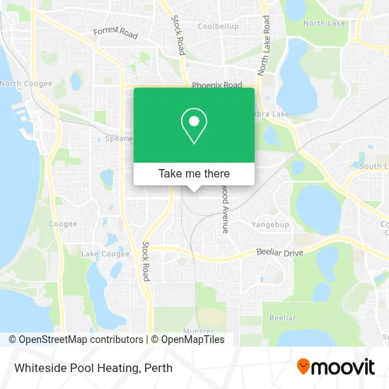 Mapa Whiteside Pool Heating