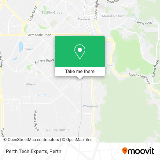 Perth Tech Experts map