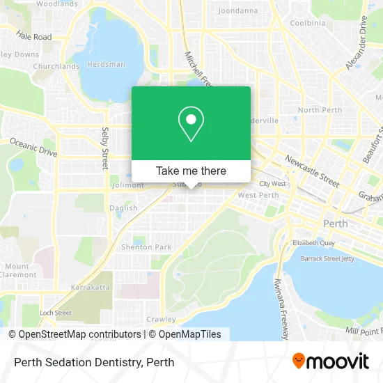 Mapa Perth Sedation Dentistry