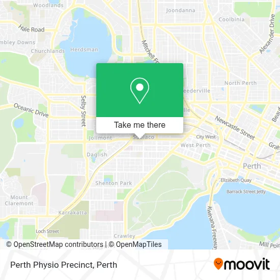 Mapa Perth Physio Precinct