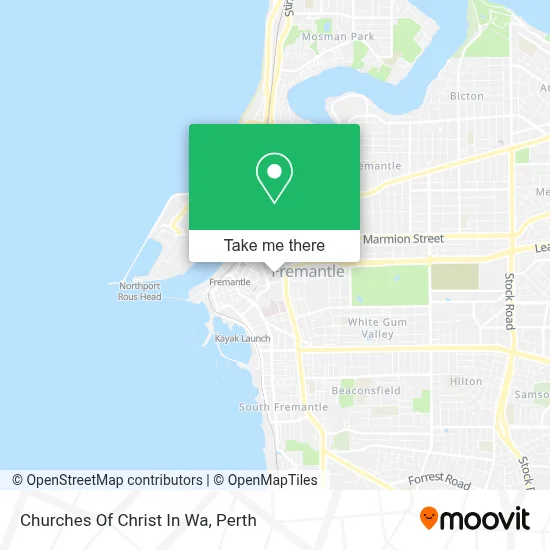 Mapa Churches Of Christ In Wa