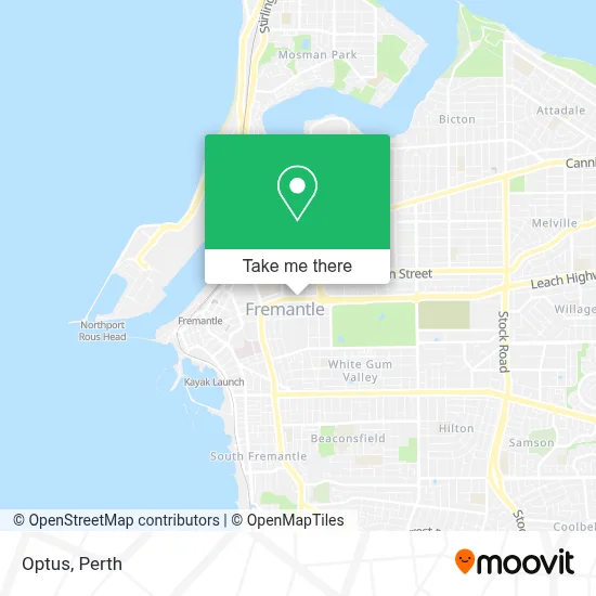 Mapa Optus