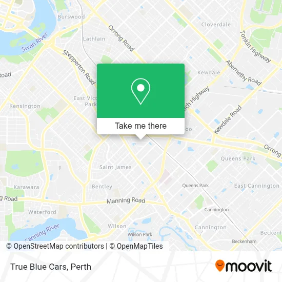 Mapa True Blue Cars