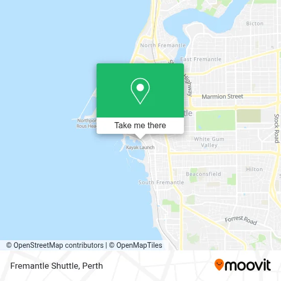 Mapa Fremantle Shuttle