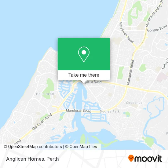Mapa Anglican Homes