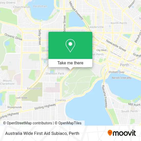 Mapa Australia Wide First Aid Subiaco