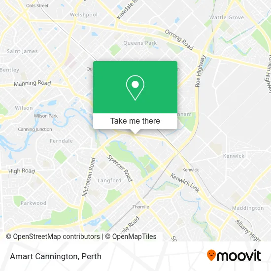 Mapa Amart Cannington