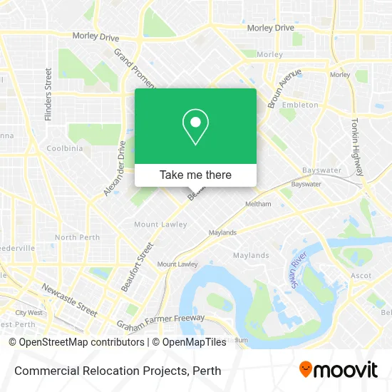 Commercial Relocation Projects map