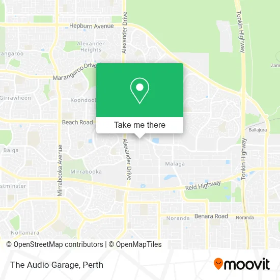 Mapa The Audio Garage
