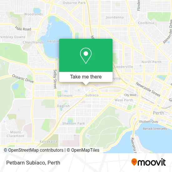 Mapa Petbarn Subiaco