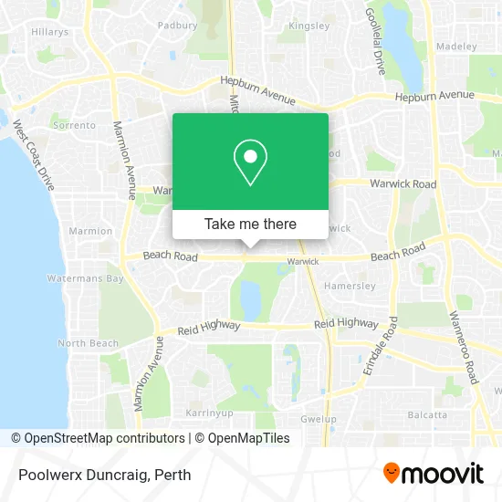 Mapa Poolwerx Duncraig
