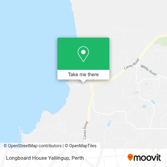 Mapa Longboard House Yallingup
