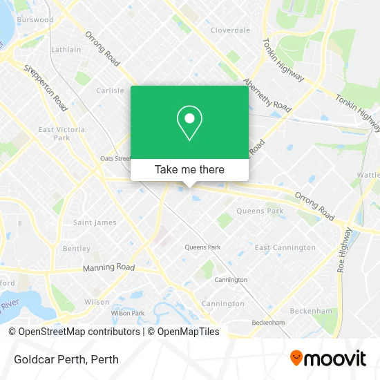 Mapa Goldcar Perth
