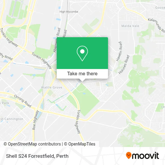 Mapa Shell S24 Forrestfield