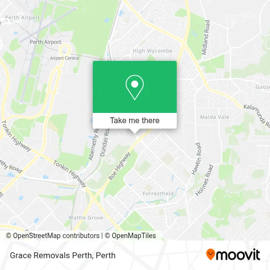 Mapa Grace Removals Perth
