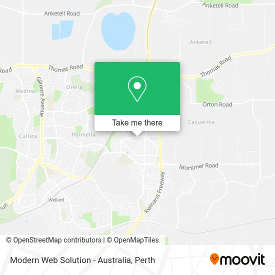 Mapa Modern Web Solution - Australia