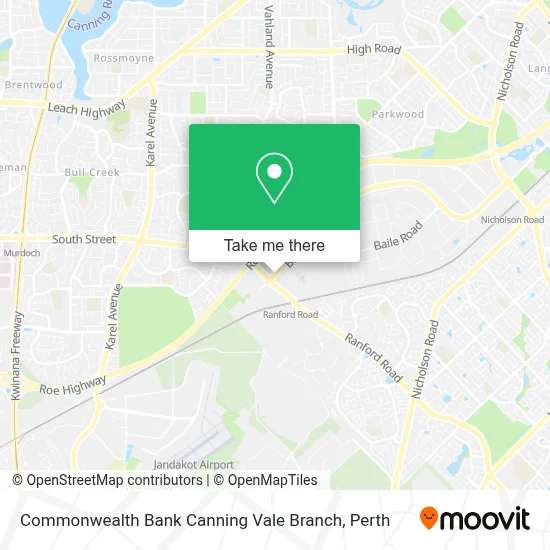 Mapa Commonwealth Bank Canning Vale Branch