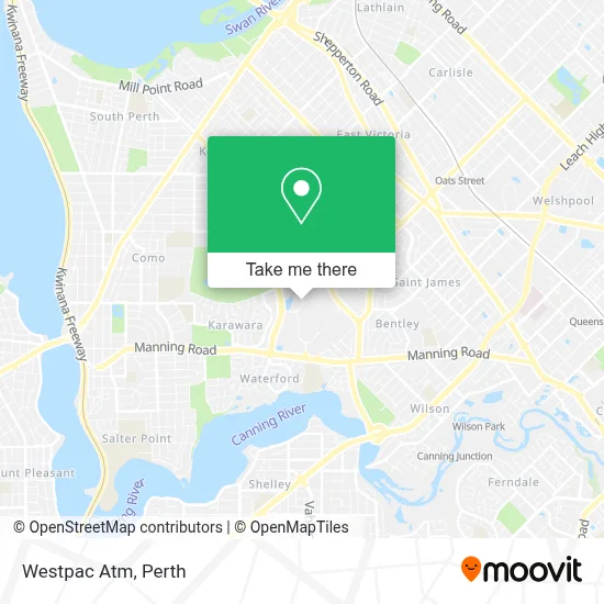 Mapa Westpac Atm
