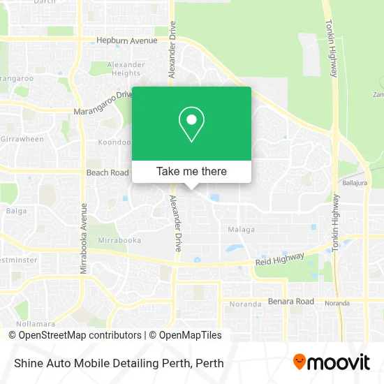 Mapa Shine Auto Mobile Detailing Perth