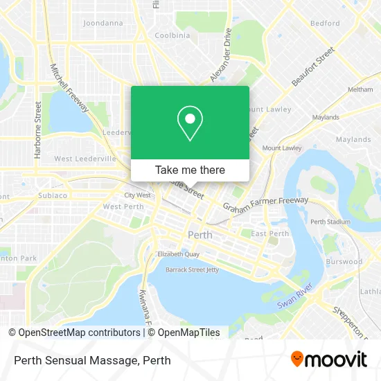 Mapa Perth Sensual Massage