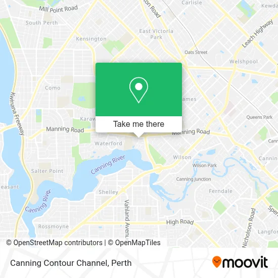 Mapa Canning Contour Channel