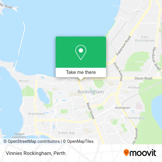 Mapa Vinnies Rockingham