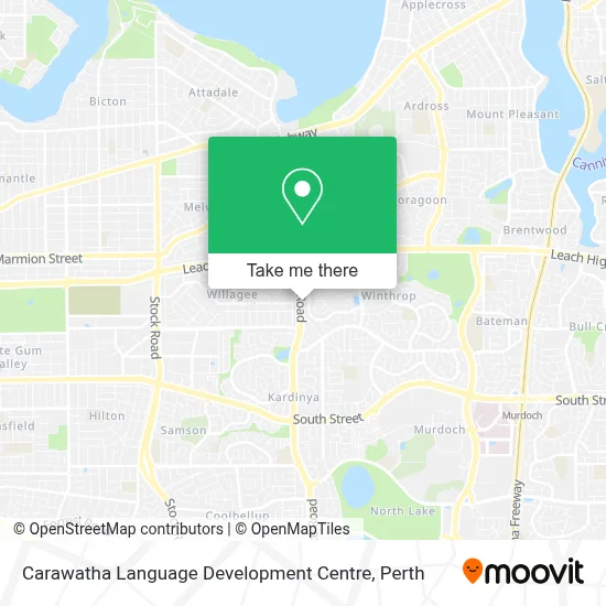 Carawatha Language Development Centre map