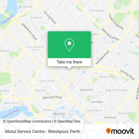 Mapa Motul Service Centre - Welshpool