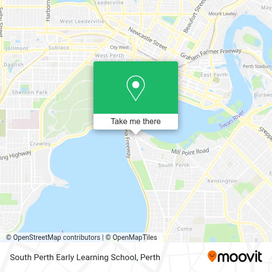 Mapa South Perth Early Learning School