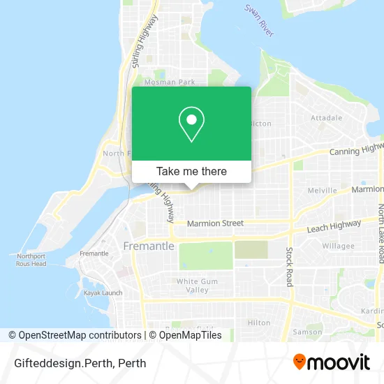Mapa Gifteddesign.Perth
