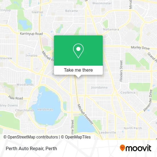 Perth Auto Repair map