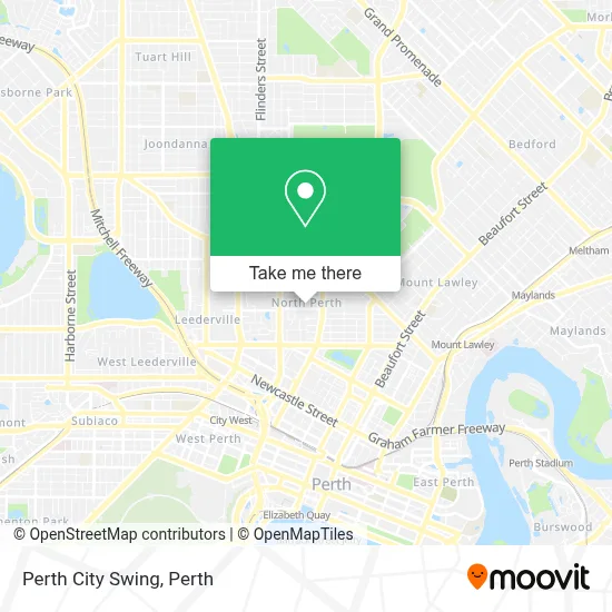 Mapa Perth City Swing