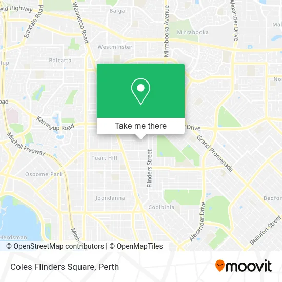Mapa Coles Flinders Square