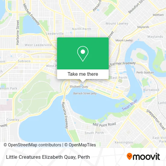 Mapa Little Creatures Elizabeth Quay
